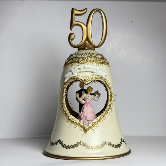 Enesco Other - Vintage Enesco 50th Anniversary Bell Music Box Works Bin 2710(01) RARE, GIFT